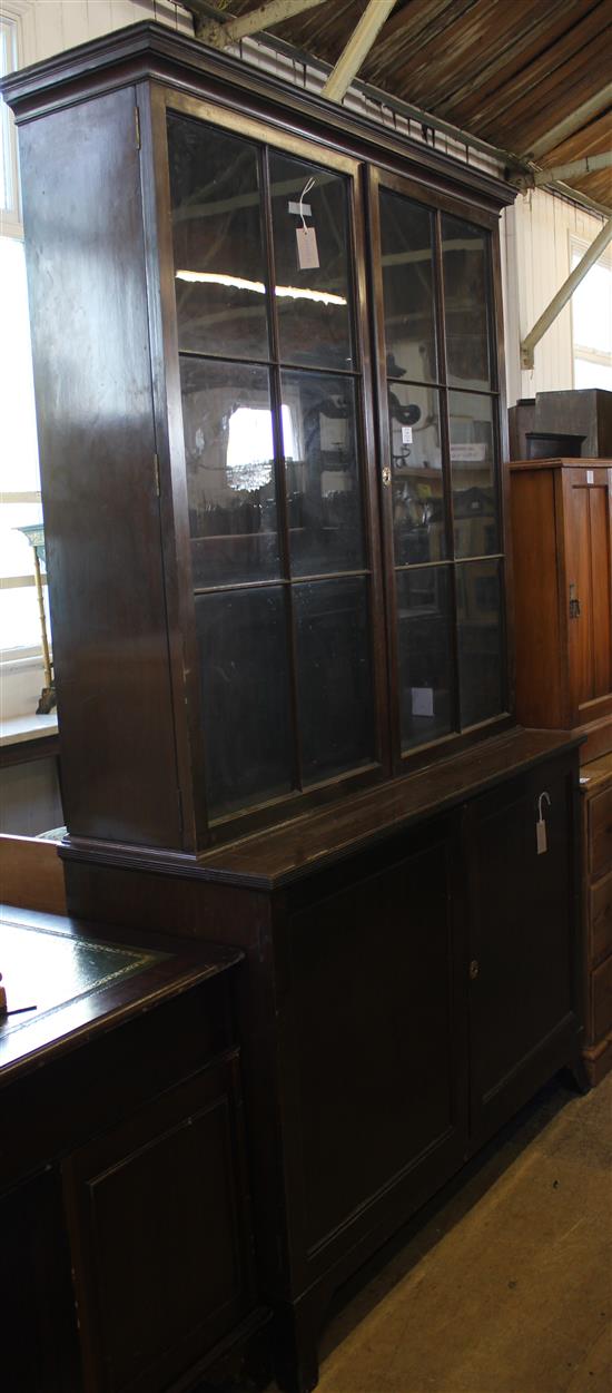 Mahogany glazed bookcase